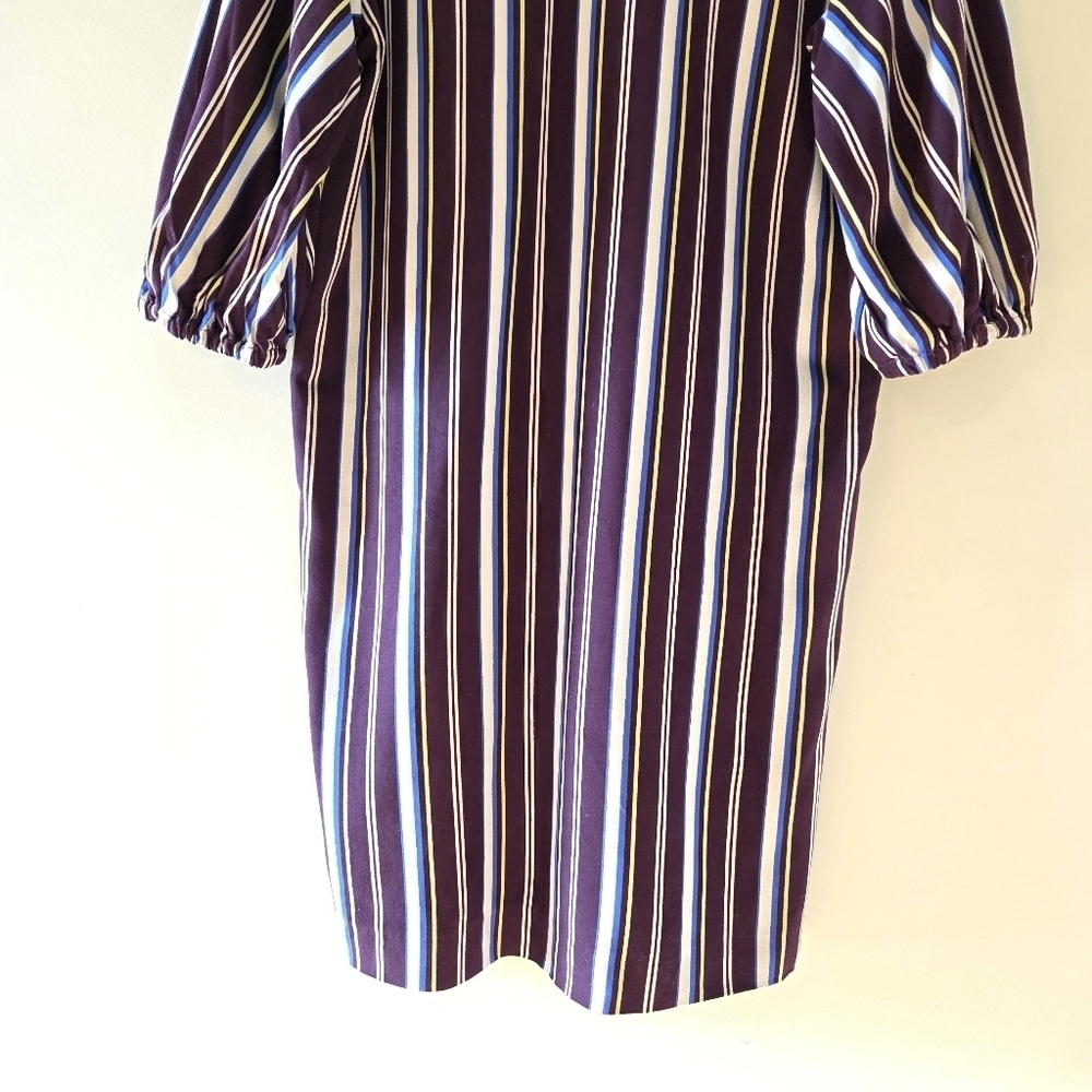 Alysi Creme Bohemian Casual Striped Midi Women's Dress Size 8 - Picture 7 of 15